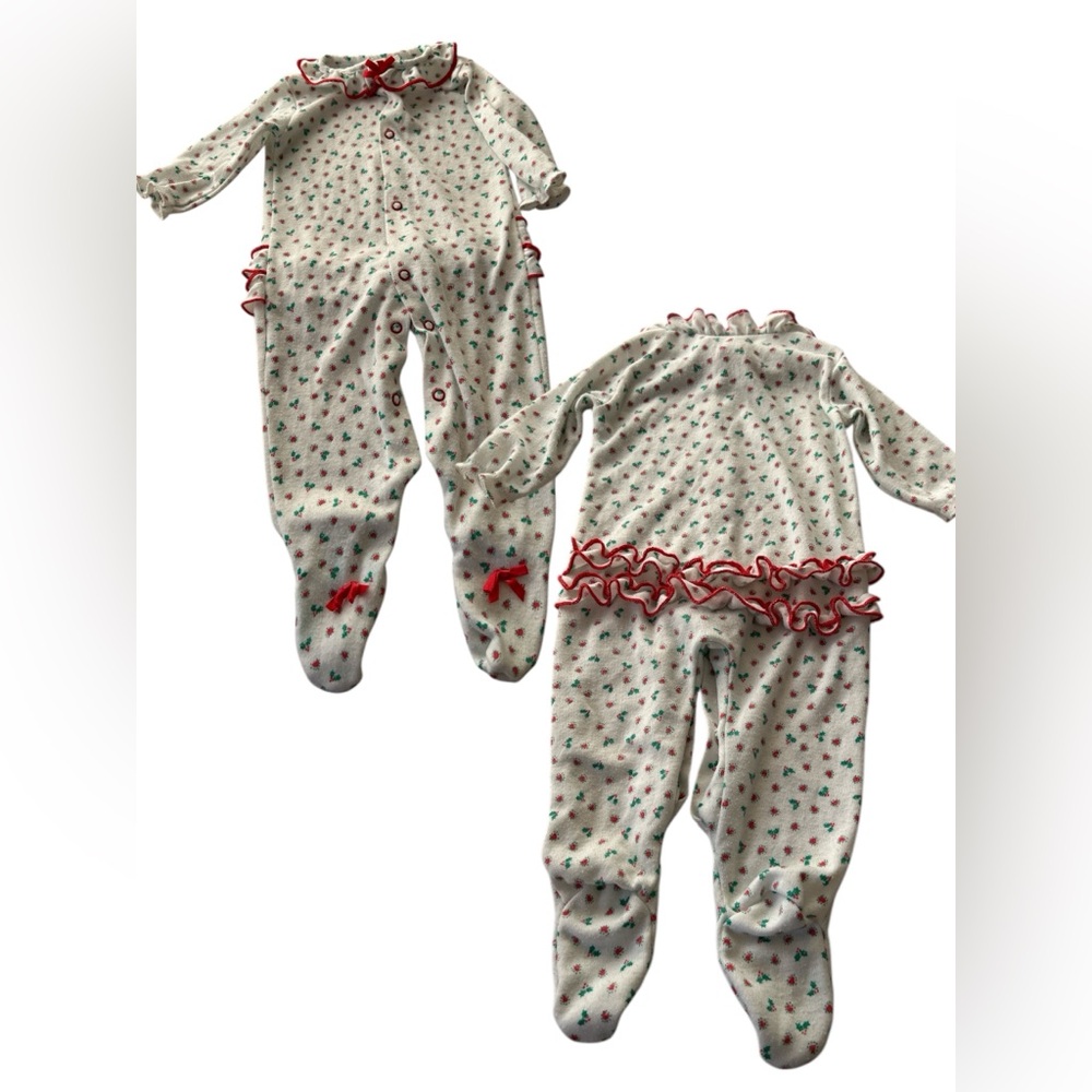 Vintage alexis infant Christmas pajama/romper